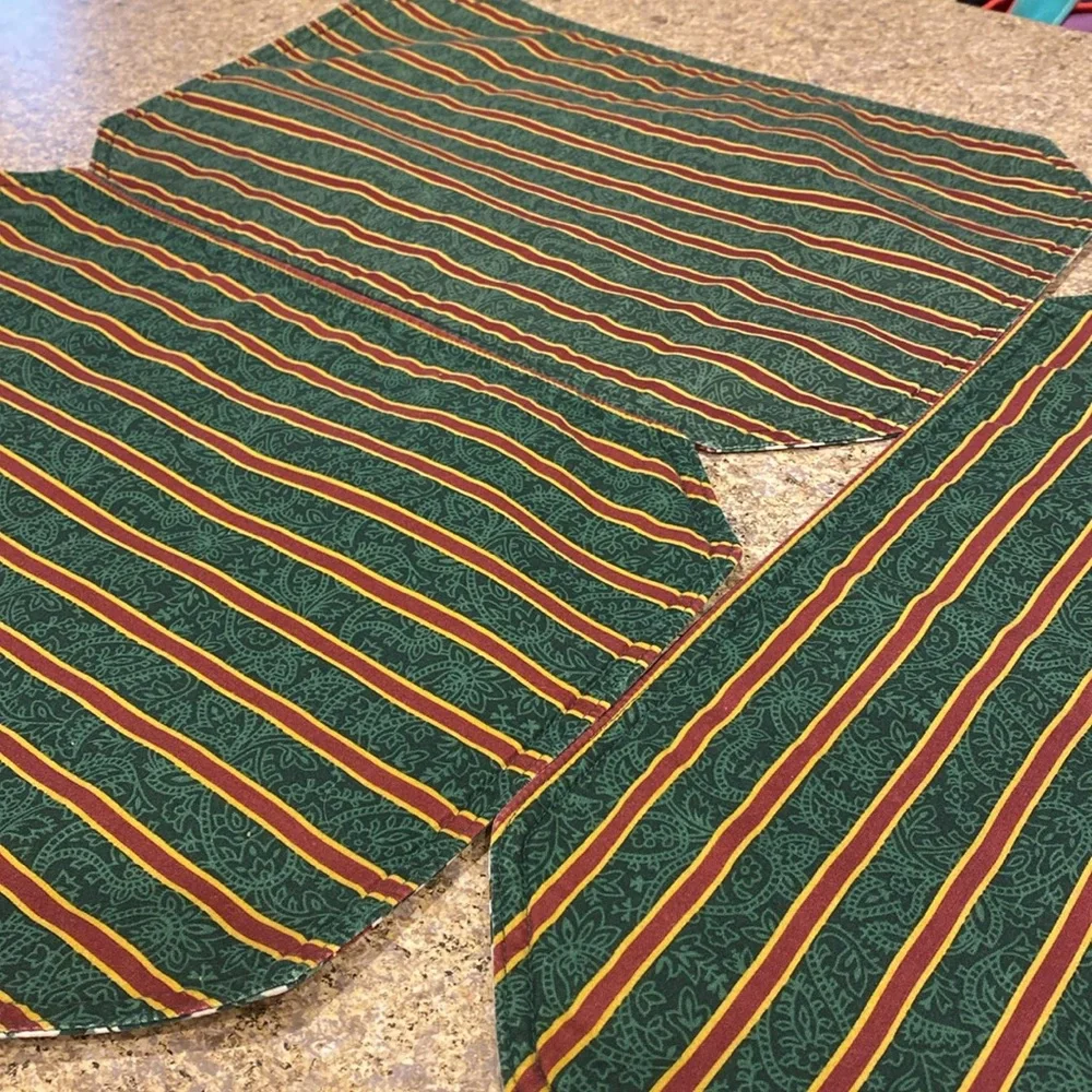 Three Longaberger Holly Placemats WITH FLAWS Holiday